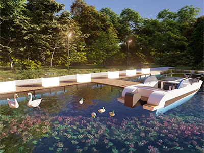 Пирс TORUDA-5 со светящимися кашпо, 1 м2